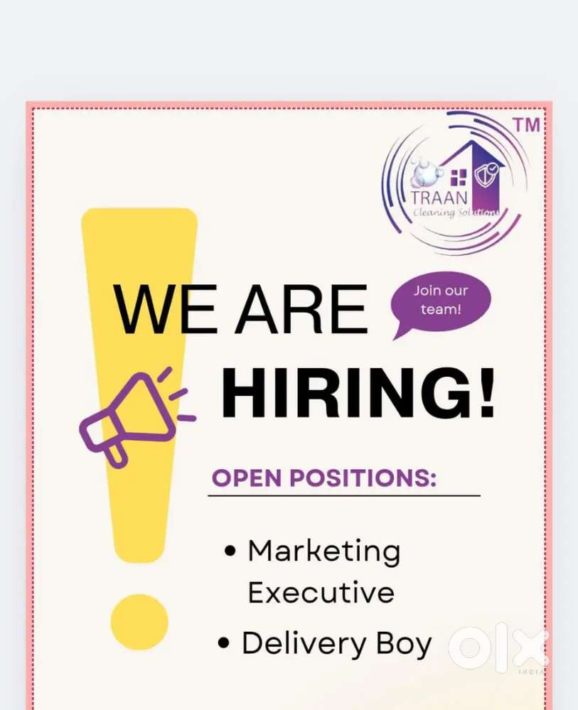 Delivery Boy, Marketing Executive, Helper