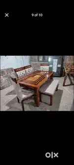 4 chair dining table with bench included available in Starf furniture