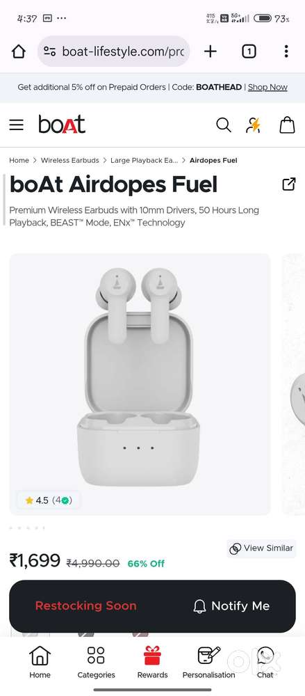 Boat airdops fuel Bluetooth