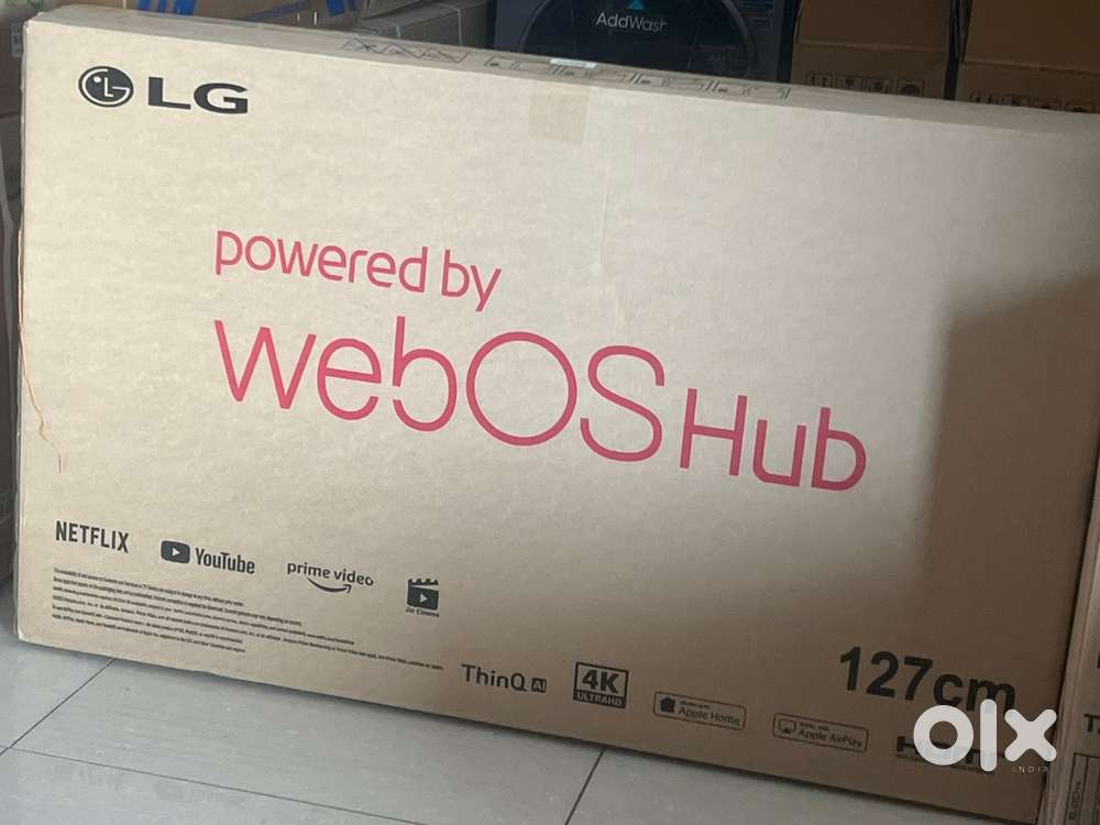 50” webos LG netflix  youtube prime vedio jio cinema free warranty