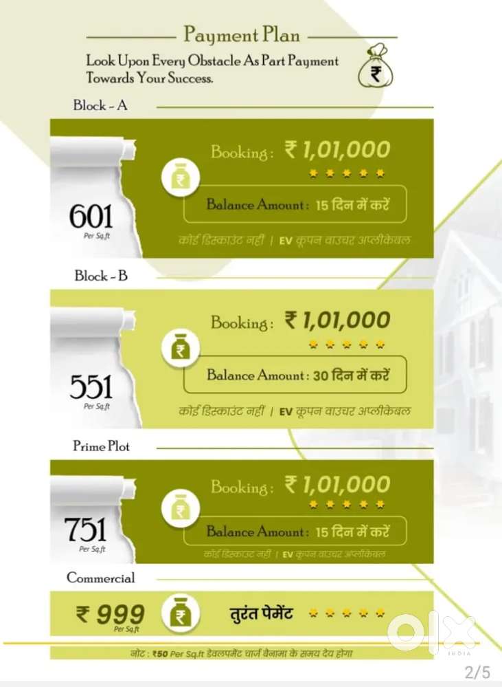 Plot rs 351 sqftold rate  current rate 551