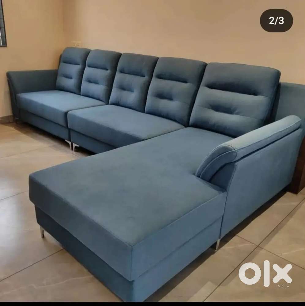 Luxurious design model L shape sofa set with launger available in star