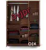 full size triple door wooden almirah three doors wooden almirah almari