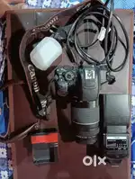 Canon 700d , lens 75-300,flash, memory,bag