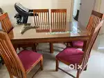 Glass-Top Dining Table – 6 Seater, Great Condition
