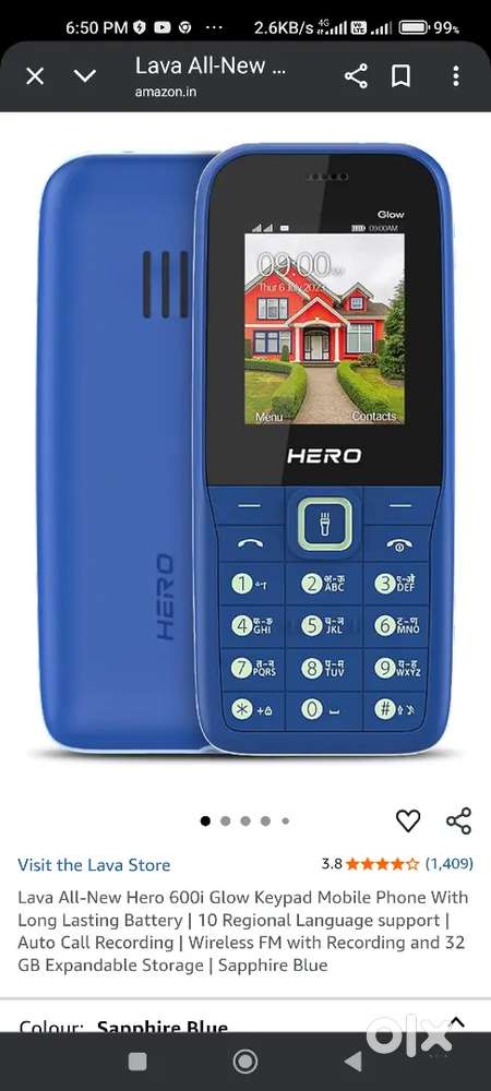 Lava hero 600i