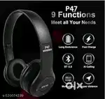P47 Wireless Bluetooth Headphones 5.0+EDR with Vol Control, HD Sound