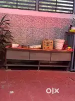 Wooden table with drawers