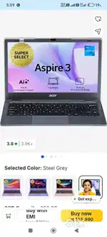 Acer new laptop only used 15 Day old