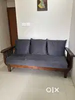 3 seater wooden sofa