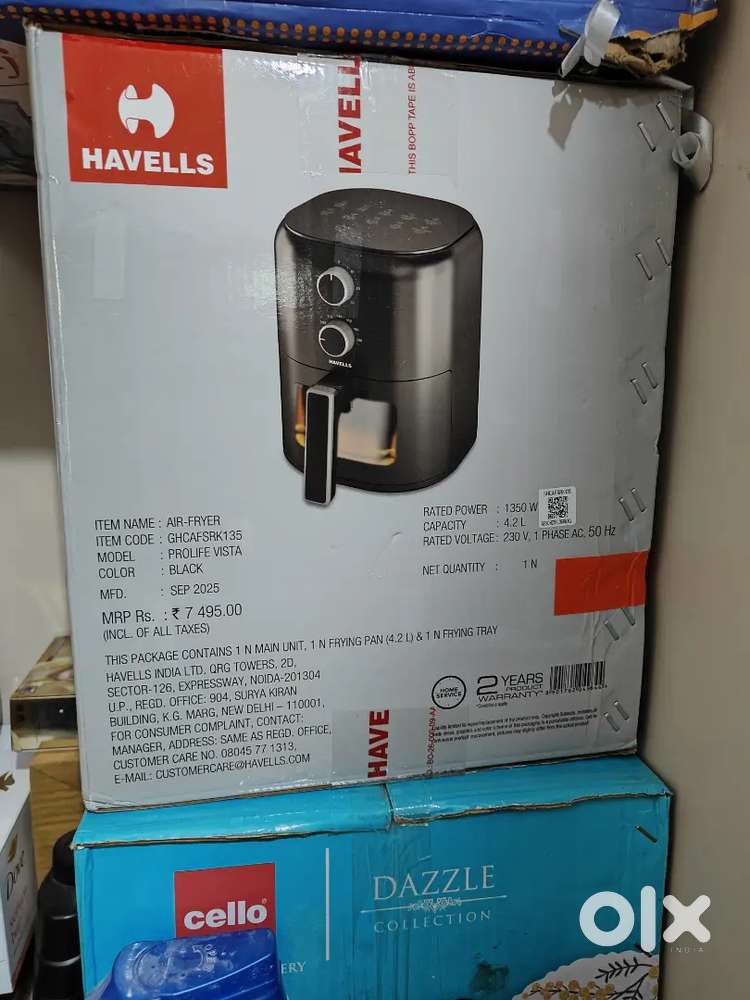 Havells Profile Vista Air Fryer New