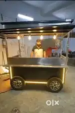 Bike attachment foldable all steel new food cart