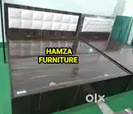 HAMZA FURNITURE New designer stylish look particle wood bed 5x6