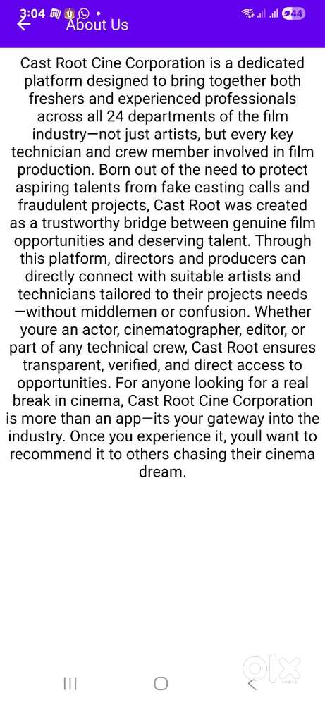 Need Tele callers for casting department