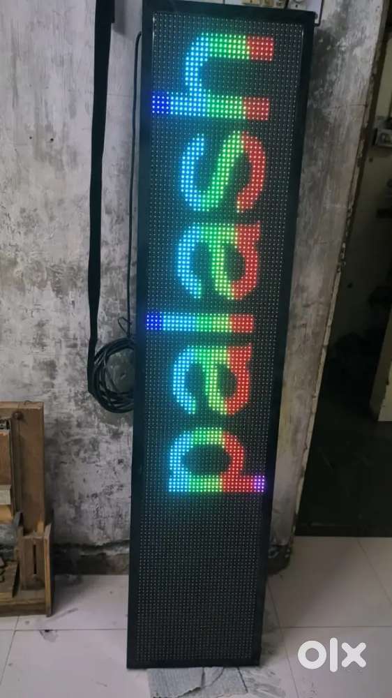 Full LED RGB sign board, size 1'X5'