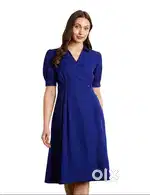 Symbol Premium Women's 'Desk-to-Dinner' Fit & Flare Wrap Dress (Midi L