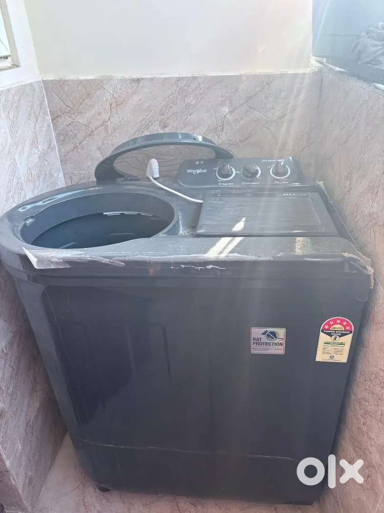 Washing Machine & Fridge 7.5 KG Whirlpool Semi Automatic, Haier fridge