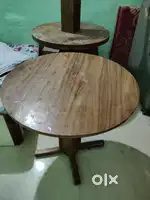 Wooden coffee table round
