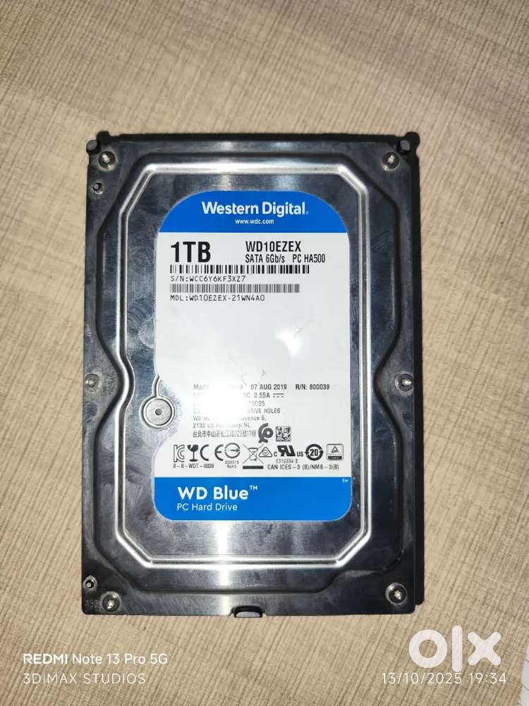 Western Digital WD Blue 1TB HDD (Model: WD10EZEX)