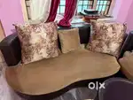 Round Sofa with Matching Round Table – Urgent Sale