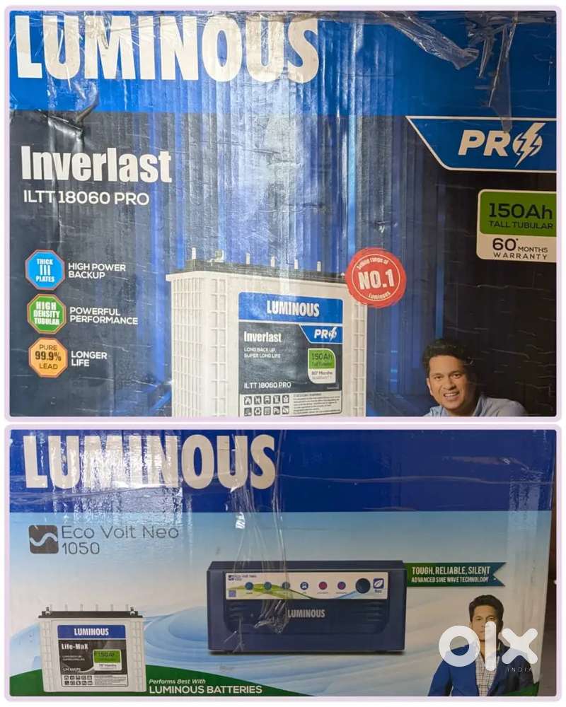 Home Inverter & Battery Combo - Luminuous Brand