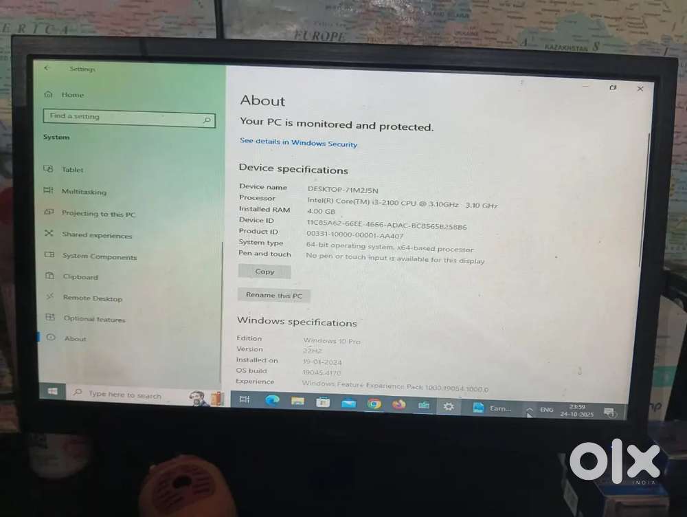 Windows 10pro i3 500gb SSD 4gb Ram