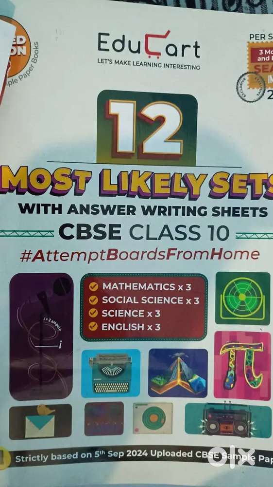 12 Sample paper of next topper including 2025 board paper and 9 sheets
