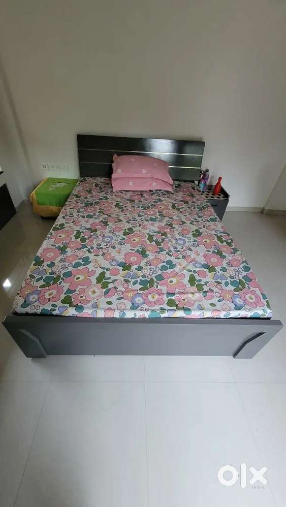Bed with mattress