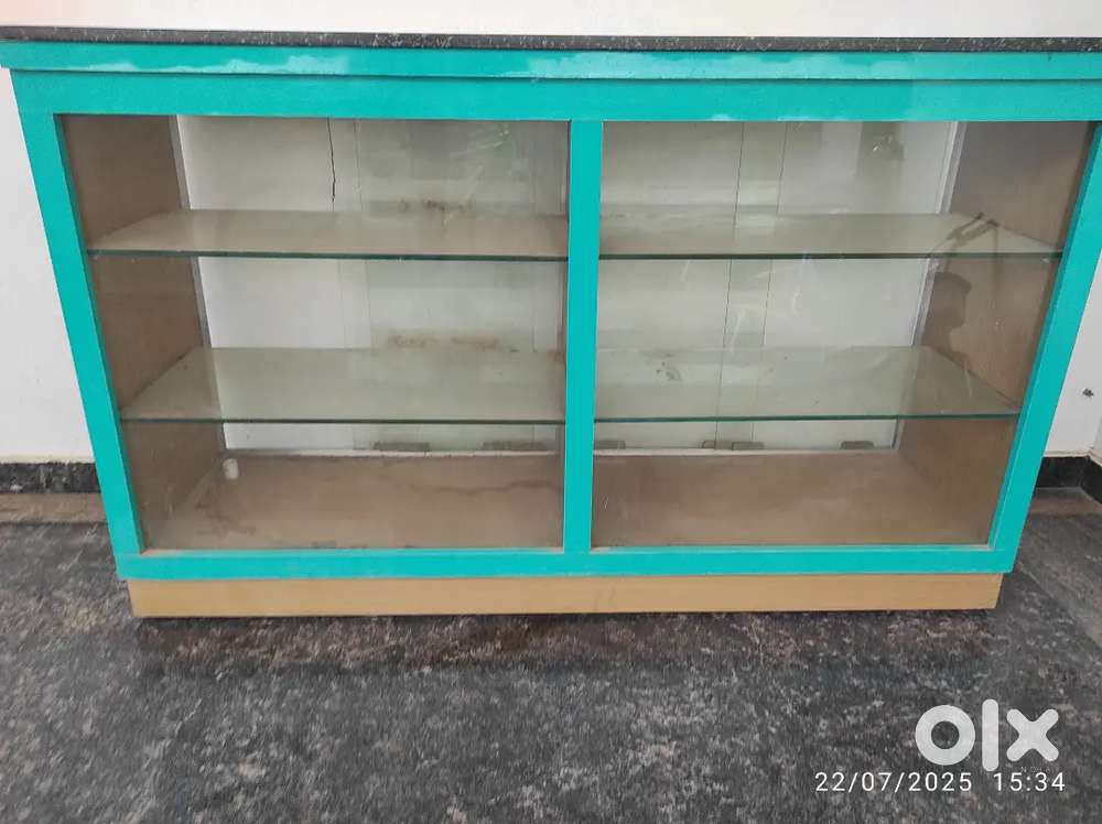 Display counter with granite top