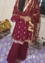 Beautiful maroon sharara
