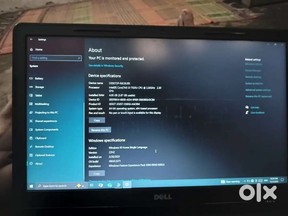 Dell Laptop Inspiron 15 working condition Rs. 6500