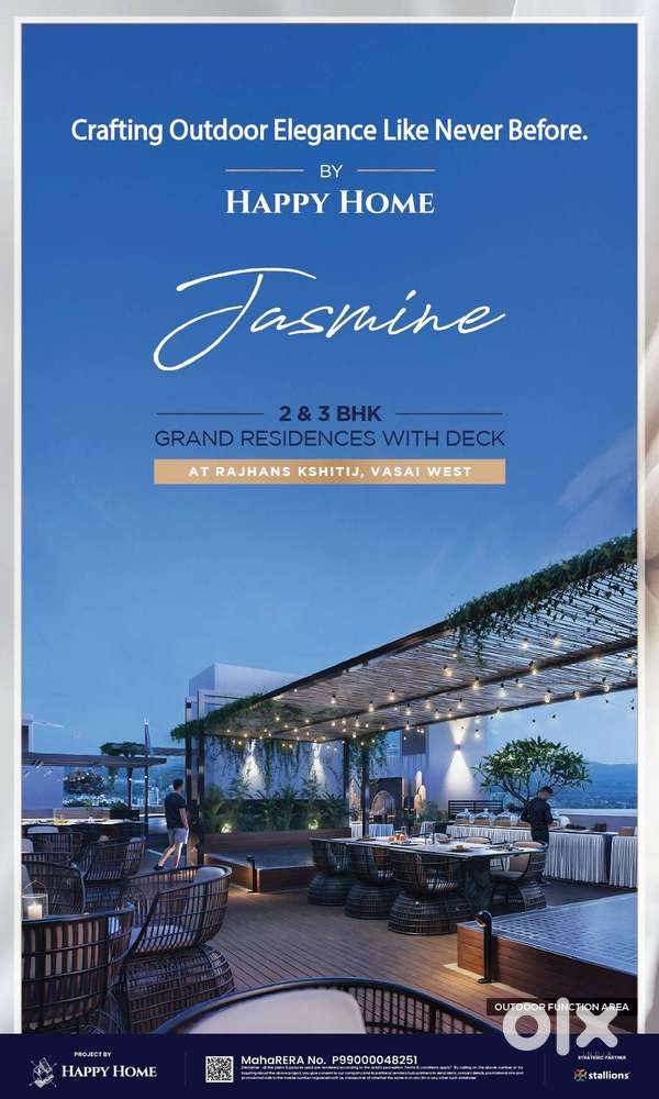 2 BHK Flat in Jasmine, Rajhans Kshitij – Vasai West with Lifestyle Ame