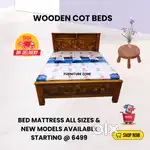 Beautiful Wooden Cot Bed with Relax Mattress - Free Delivery - Cod