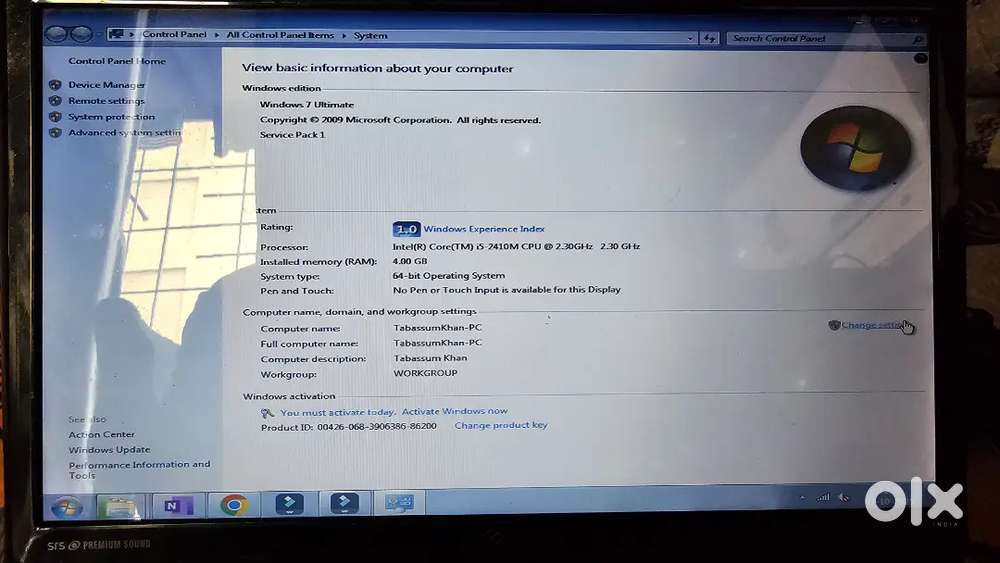 Dell Inspiron 15R N5110 Laptop (i5/ 4GB/ 500GB with ORIGINAL charger