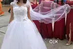 White Wedding Gown / Marriage Dress