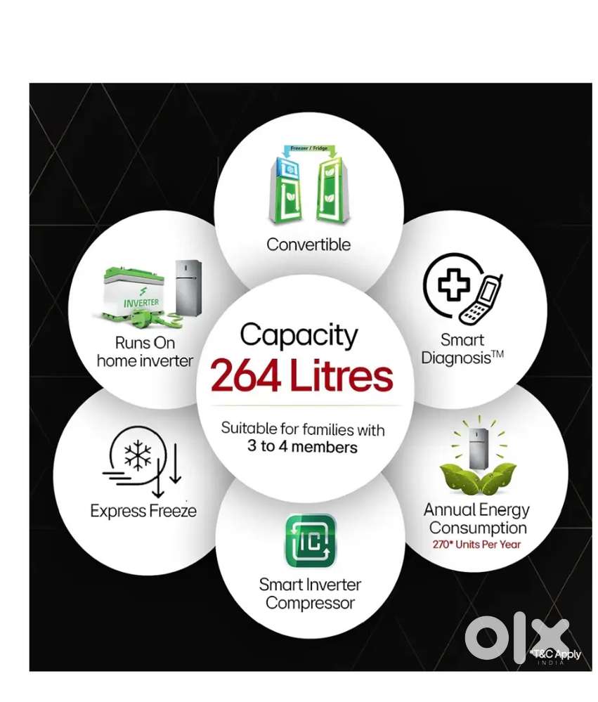 LG 264 L 2 star frost free smart inverter double door refrigerator