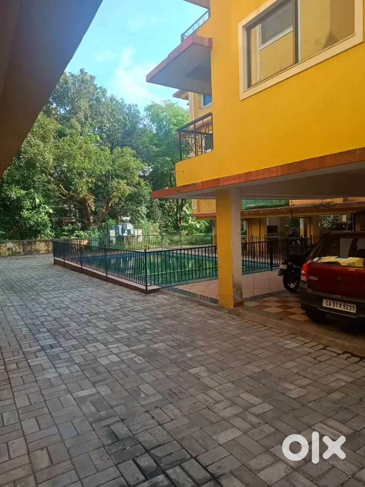 2bhk unfurnished apartment for rent in Corlim near to main road .