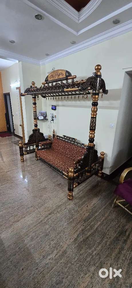 Sankheda Jhula (Gujarathi wooden Swing) 3 Seater