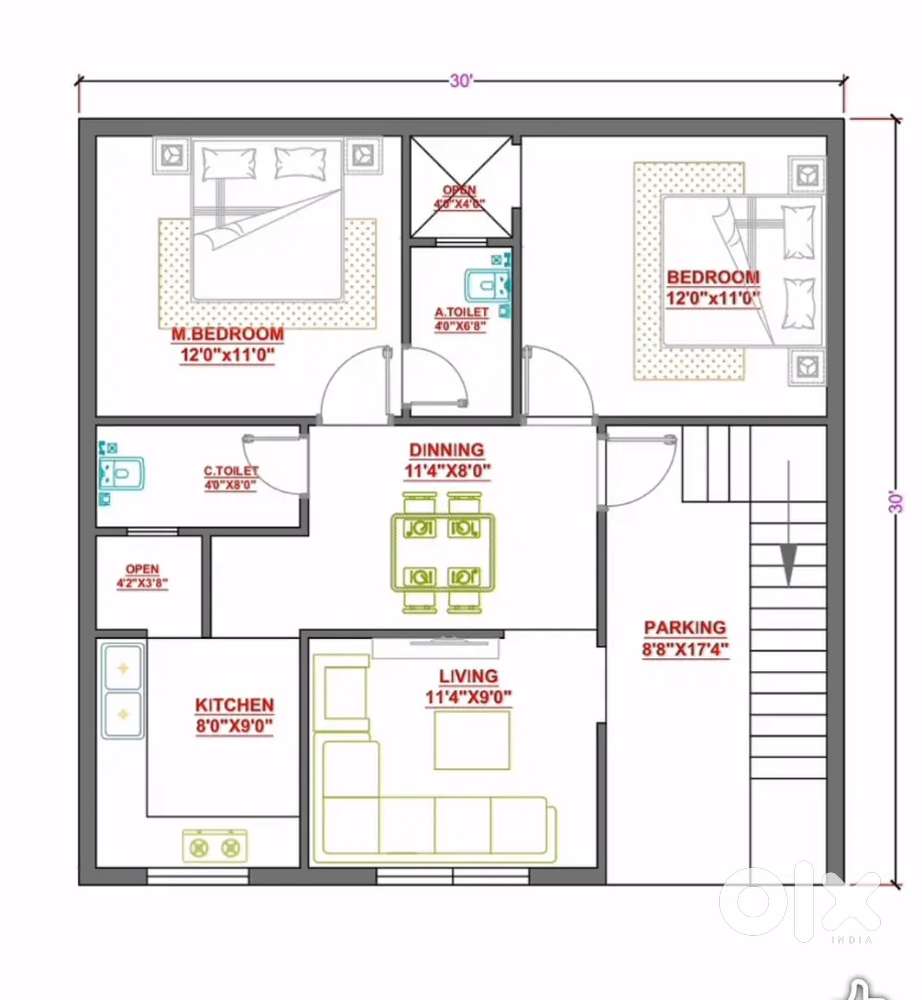 Independent 1 room sets available