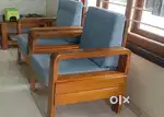 Sofa set with 4 seated,2 chair,1 tea table.with cushion 40 density
