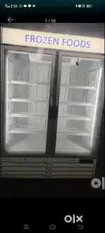 Double door fridge commercial