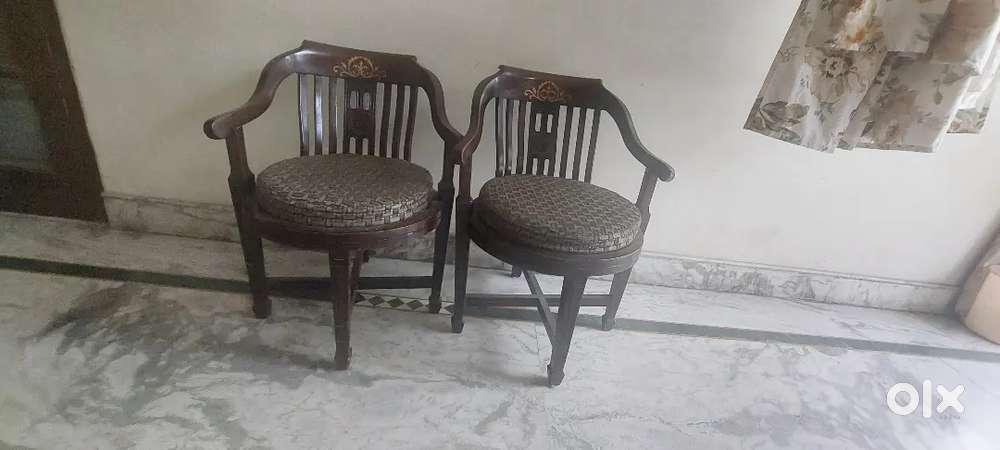 Two wooden chairs
