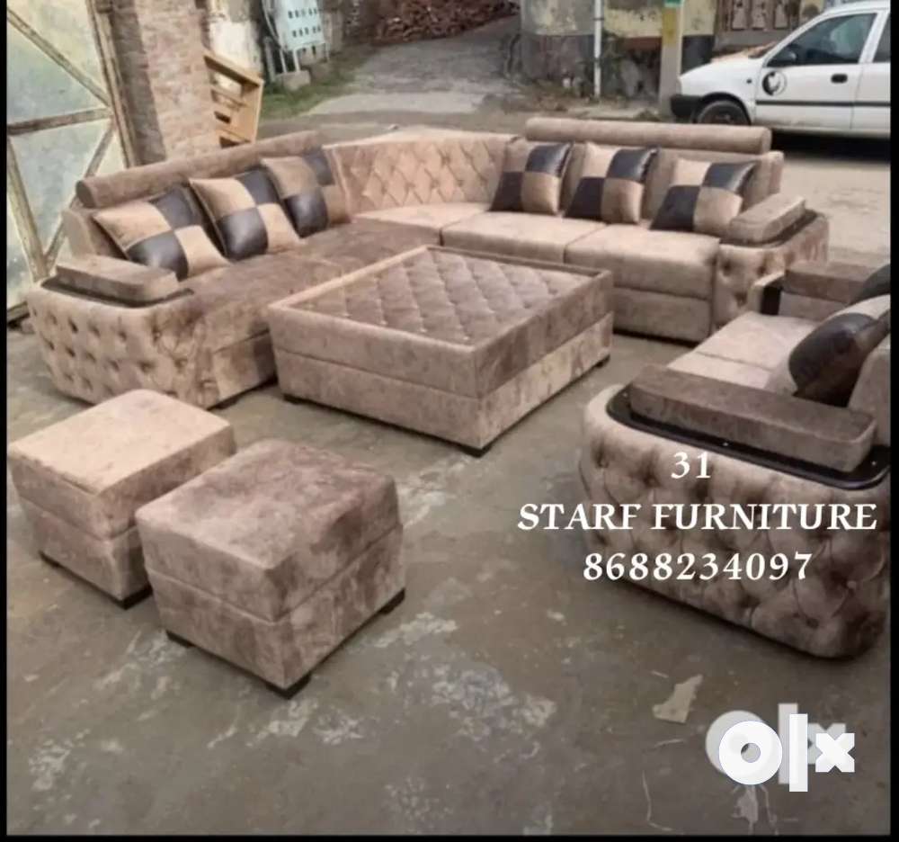 New luxury l shape sofa set in starf furniture