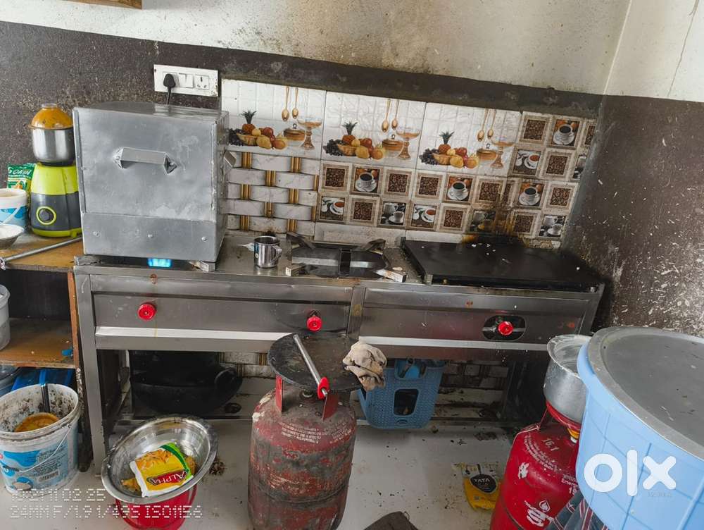 Double stove with dosa pan