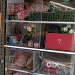 Glass & wood  self rack good condition
