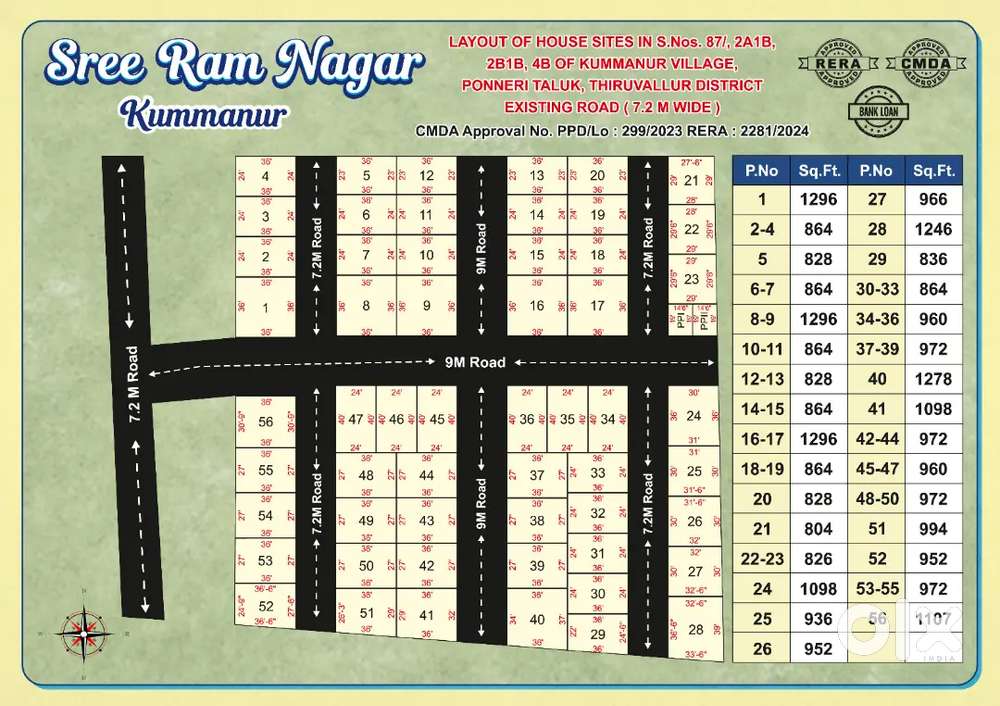 CMDA APPROVAL LAY OUT@ REDHILLS