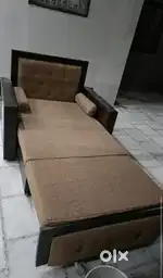 Folding sofa cum bed, almirah, mattress, tv cabinet