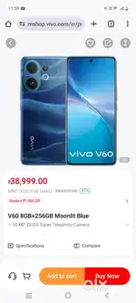 VIVO V60 2 DAYS ONLY USED ARJENT SELLING PAISE KI JARURAT HAI