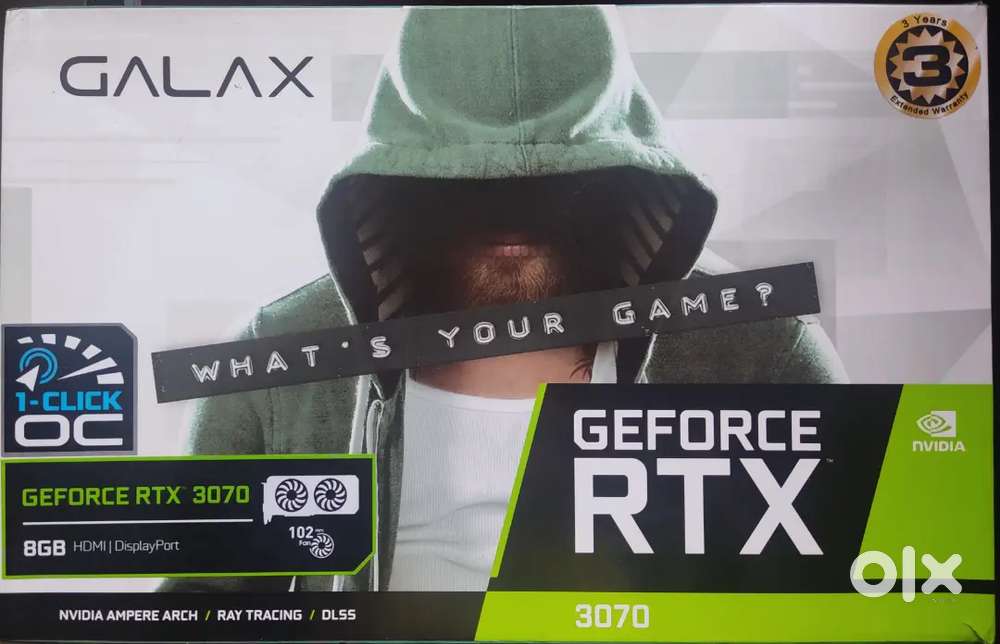 Nvidia Galax RTX 3070 8GB 256bits.