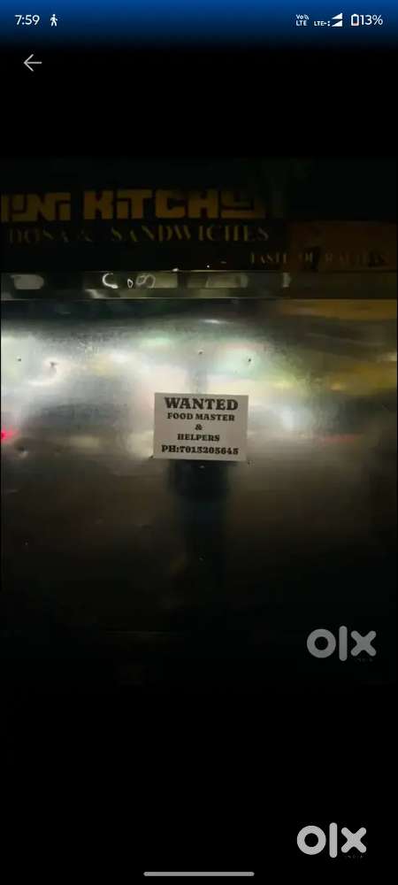 Assistant chef /helper